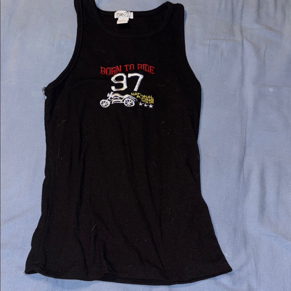 Rue21 Black 'Born to Ride' Kids Tank Top